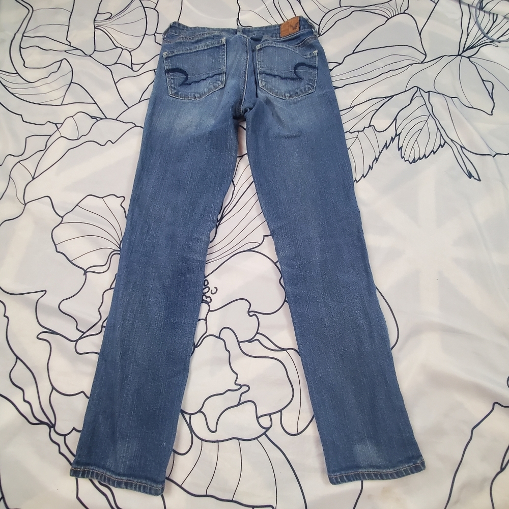 AMERICAN EAGLE Skinny Jeans Blue Denim Stretch 0 - Picture 4 of 8